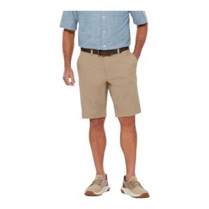 NWT Duluth‎ Trading Shorts Sz 32 Khaki 11" Flex Ballroom Flat Front Gorpcore